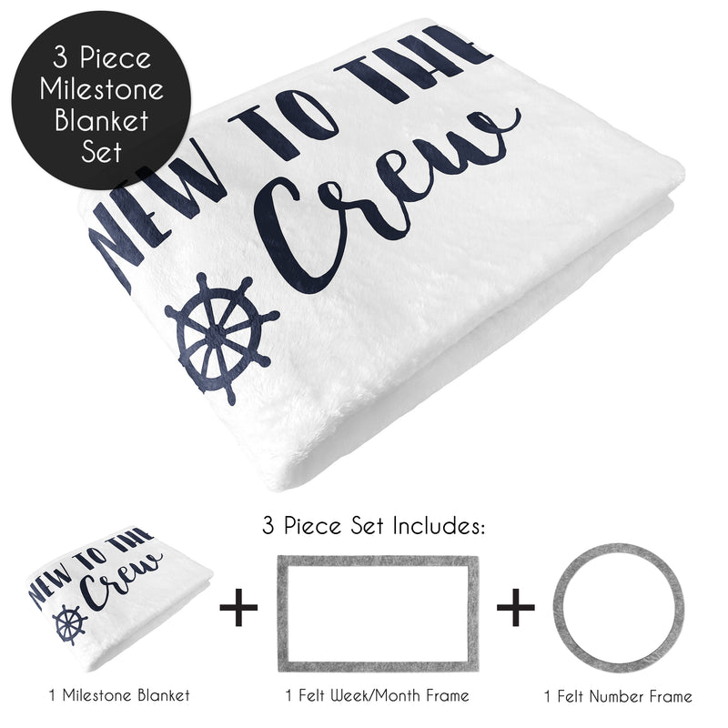 Sailor Collection Monthly Milestone Baby Blanket