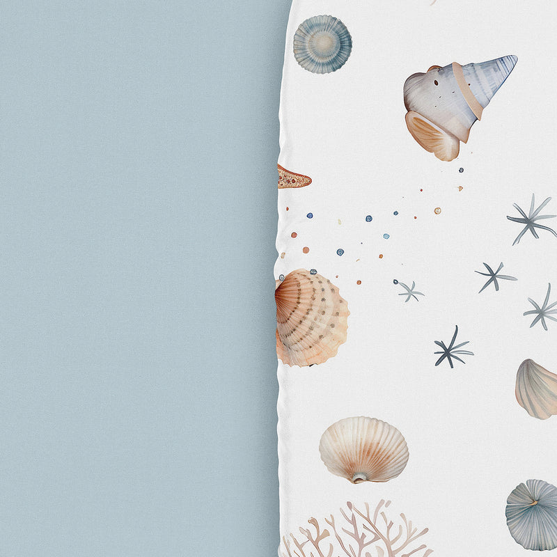 Seashells Collection 2 Pack Baby Bassinet Fitted Sheets