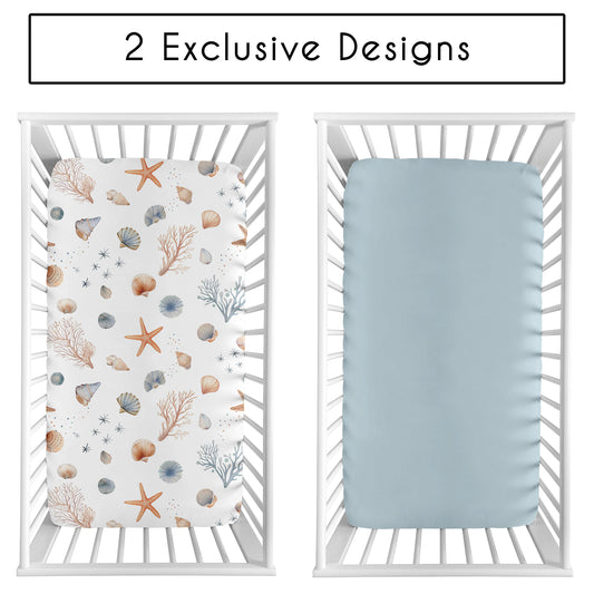 Seashells Collection 2 Pack Crib Sheets