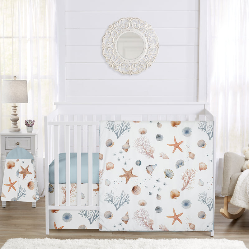 Seashells Collection 4 Piece Crib Bedding