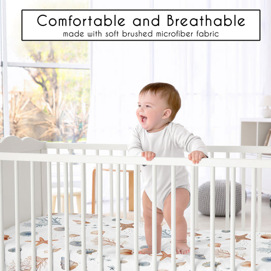 Seashells Collection Crib Sheet