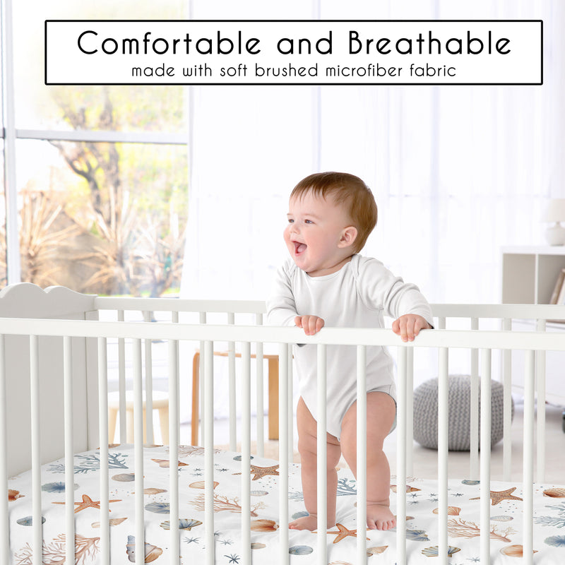 Seashells Collection Crib Sheet