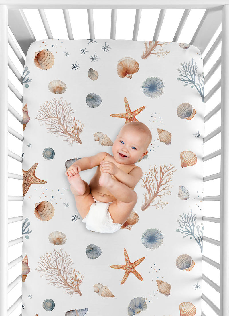 Seashells Collection Crib Sheet