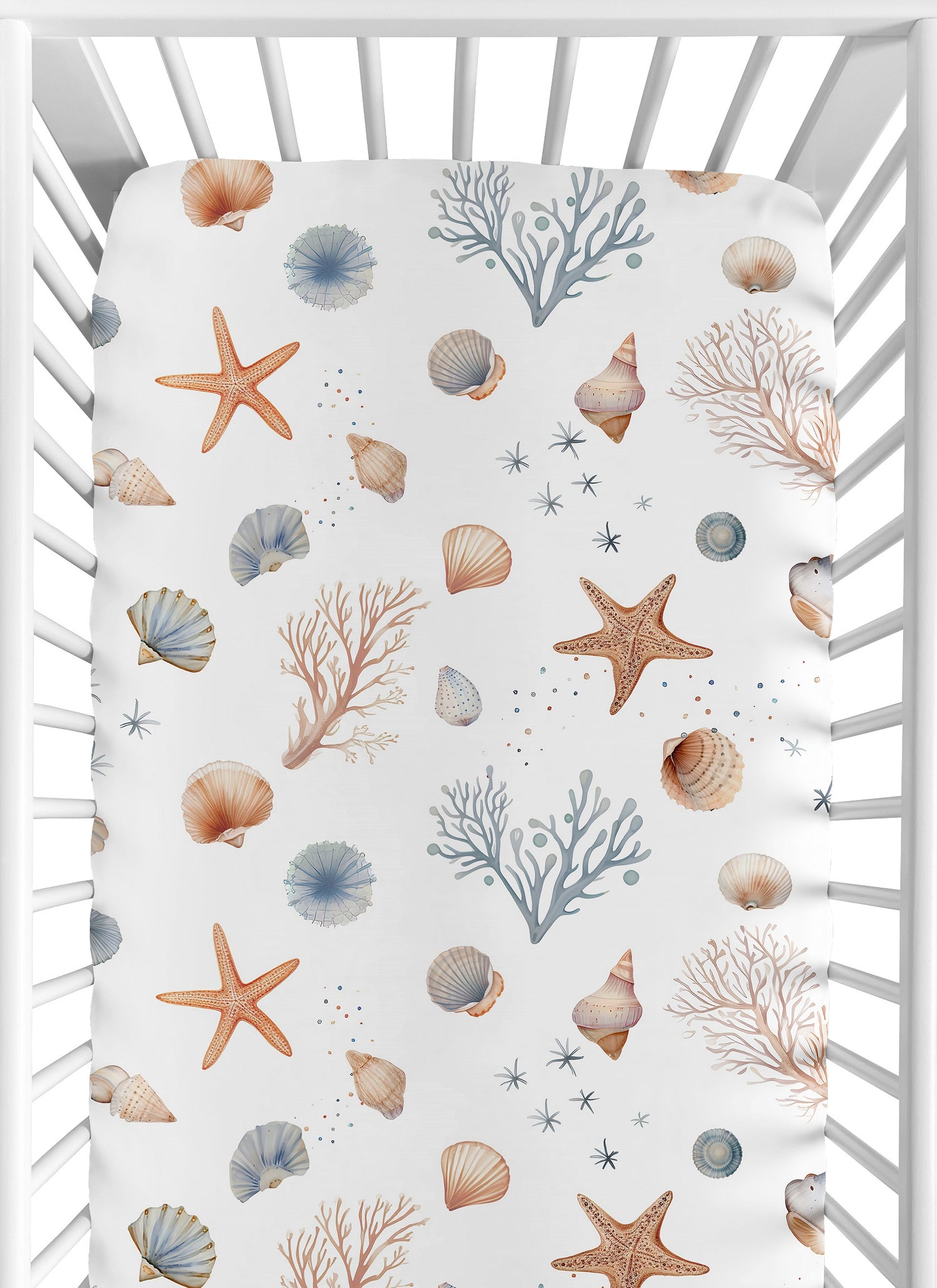 Seashells Collection Crib Sheet