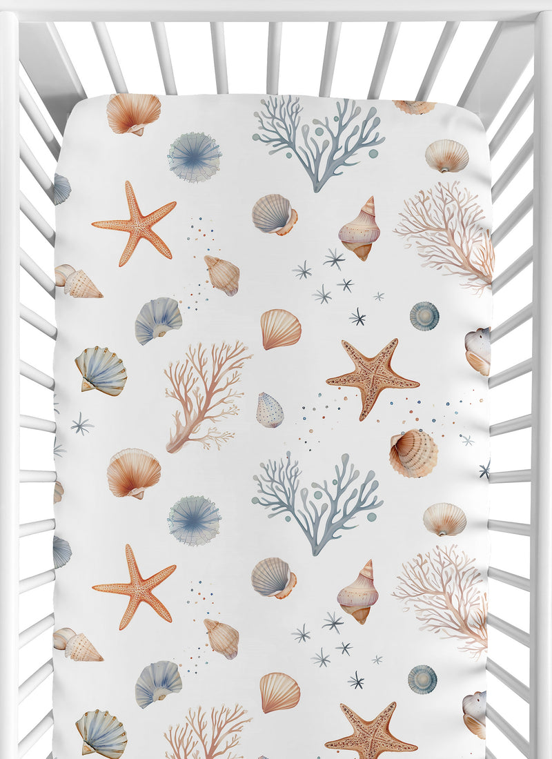 Seashells Collection Crib Sheet