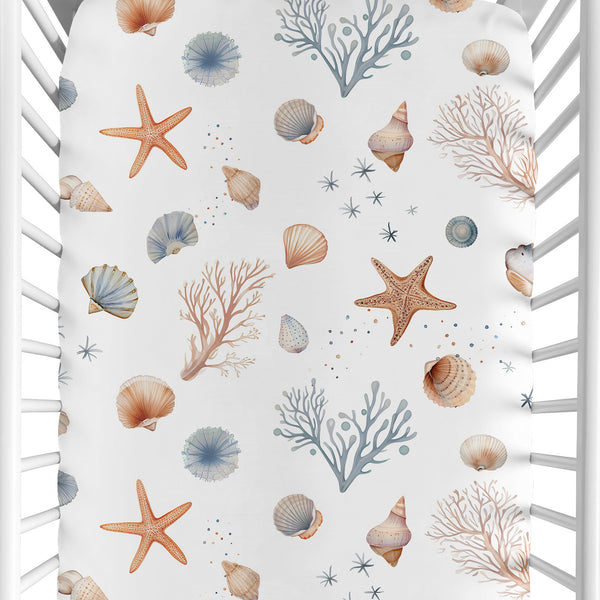 Seashells Collection Crib Sheet