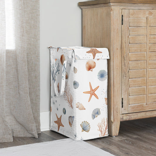 Seashells Collection Laundry Hamper with Handles