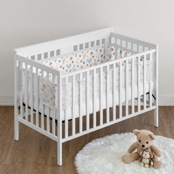 Seashells Collection Sweet Jojo Designs + BreathableBaby Breathable Mesh Crib Liner alternate view