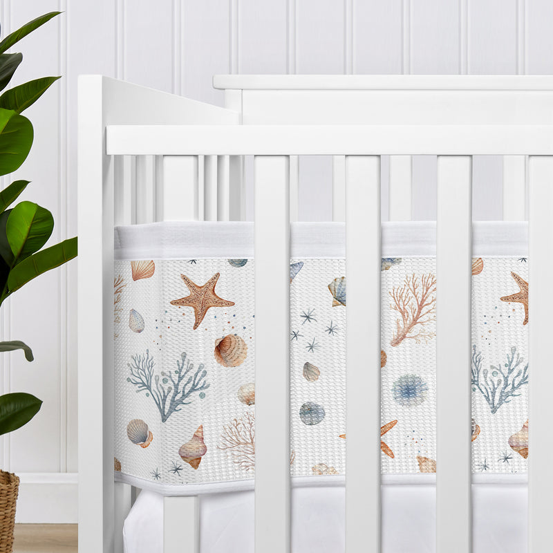 Seashells Collection Sweet Jojo Designs + BreathableBaby Breathable Mesh Crib Liner