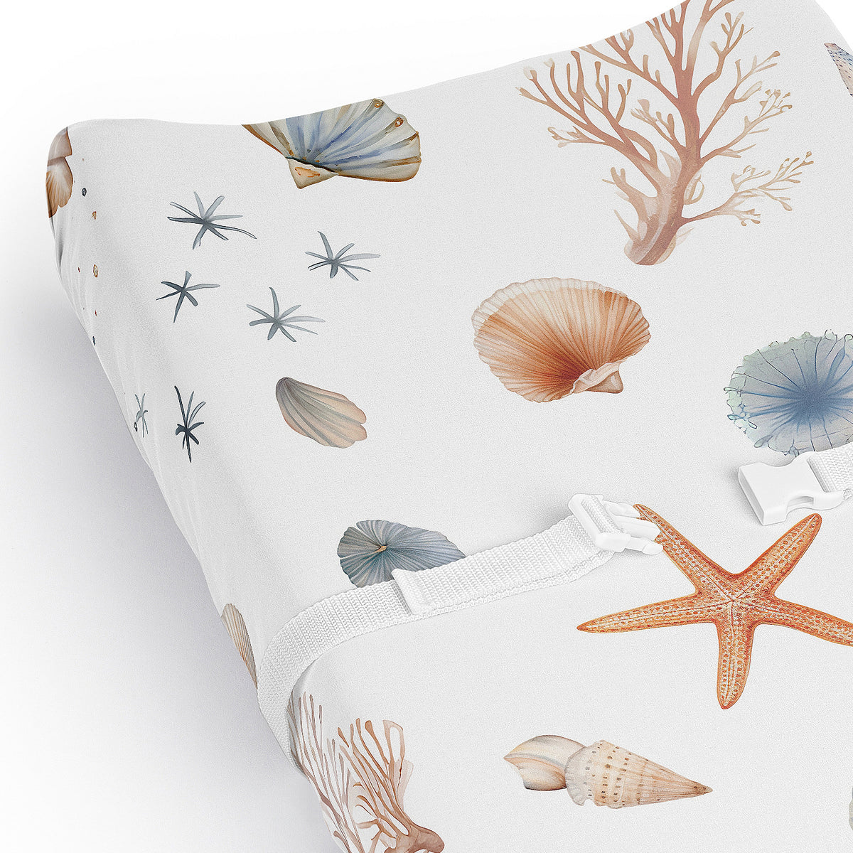 Seashells Collection Changing Pad Cover Sheet