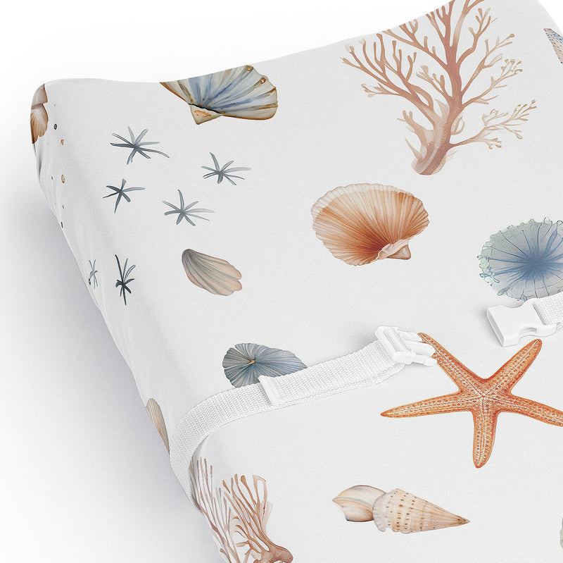 Seashells Collection Changing Pad Cover Sheet