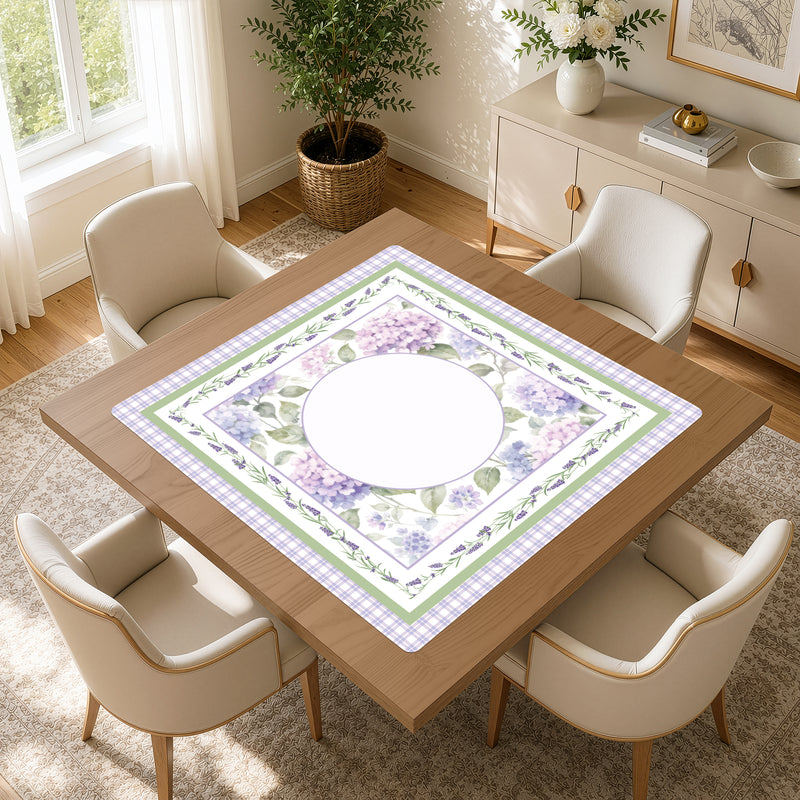 Purple Secret Garden Collection Mahjong Mat for Table - Shipped Rolled