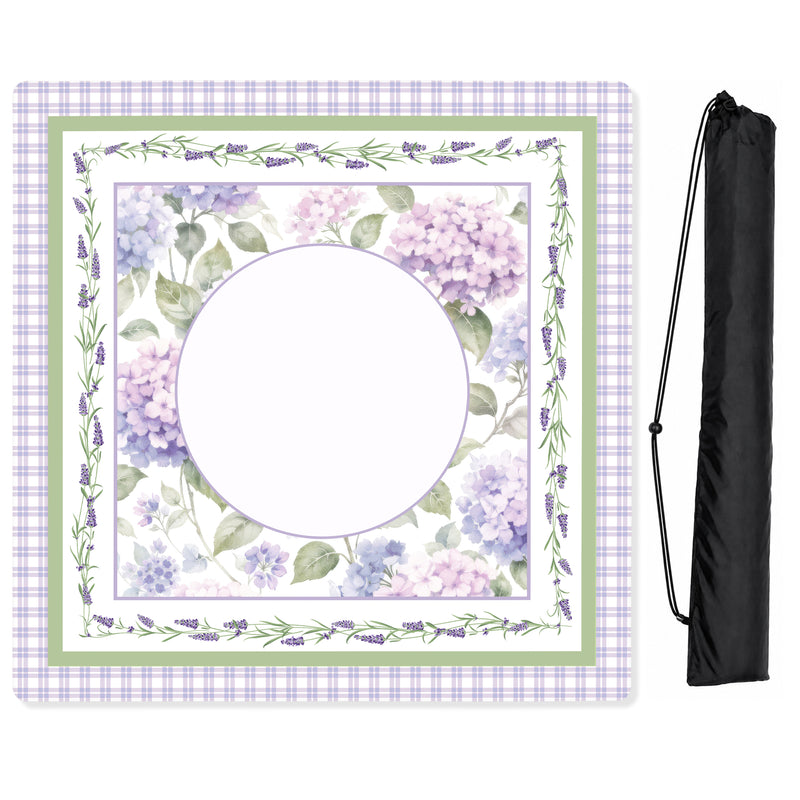 Purple Secret Garden Collection Mahjong Mat for Table - Shipped Rolled
