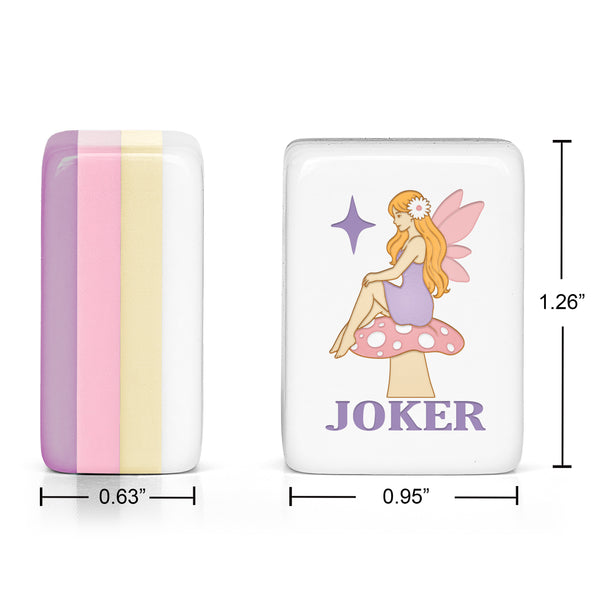 Purple Secret Garden Collection American Mahjong Tile Set (160pc) 1.26in. Layered Acrylic with Travel Bag alternate view