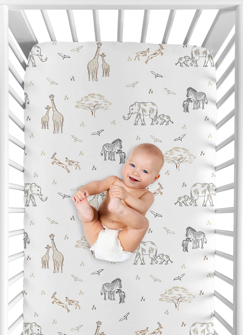 Serengeti Animals Collection Crib Sheet