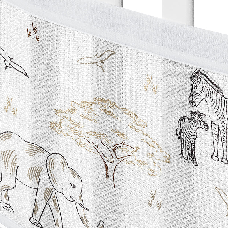 Serengeti Animals Collection Sweet Jojo Designs + BreathableBaby Breathable Mesh Crib Liner