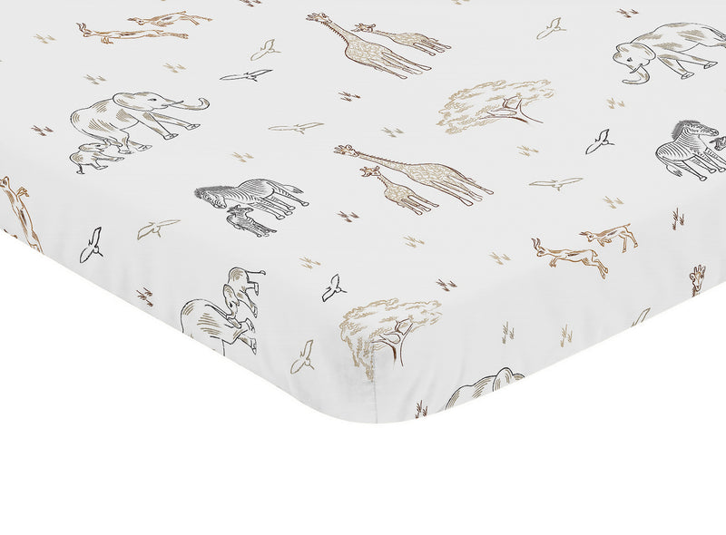 Serengeti Animals Collection Mini Crib Sheet