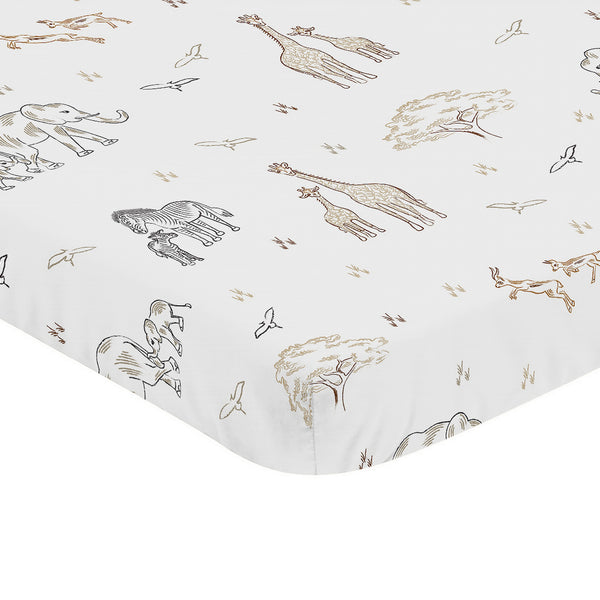 Serengeti Animals Collection Mini Crib Sheet alternate view