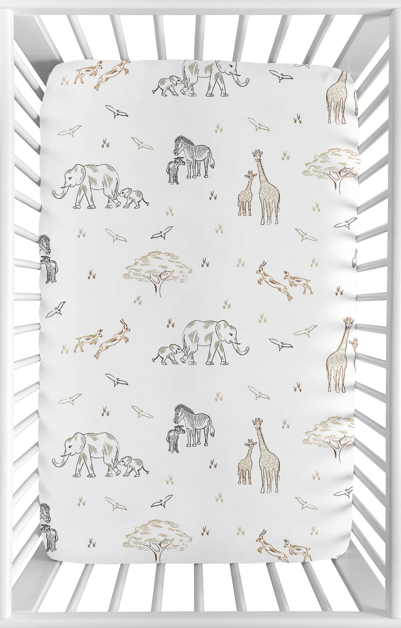 Serengeti Animals Collection Mini Crib Sheet