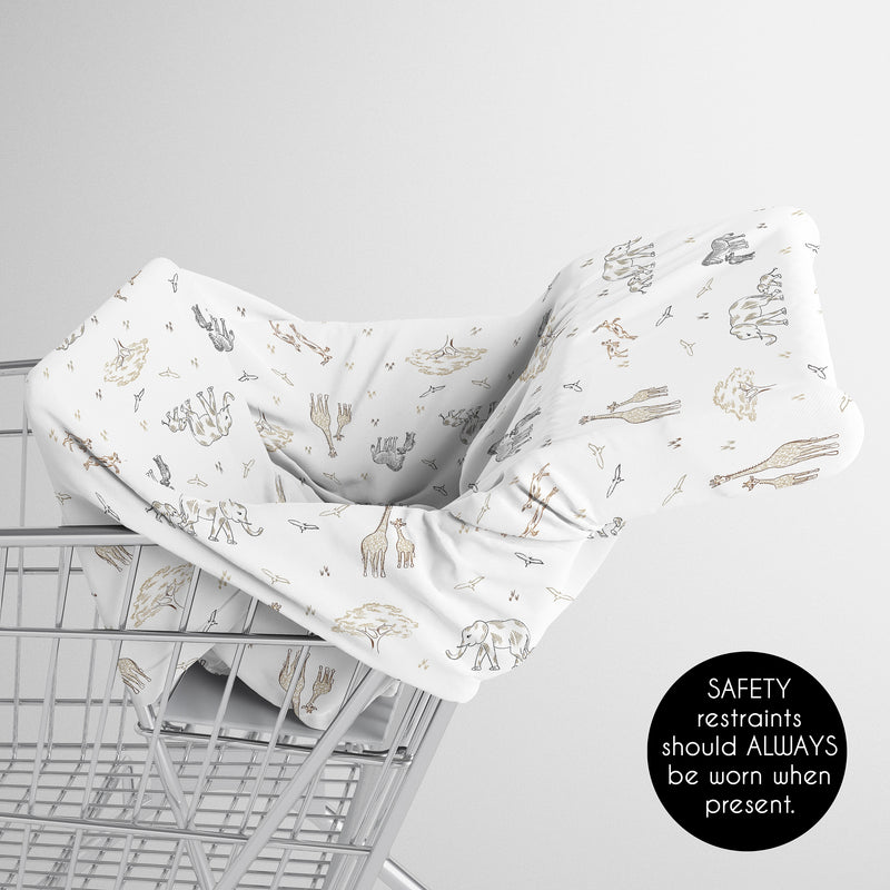 Serengeti Animals Collection Multi Use Baby Car Seat and Nursing Cover