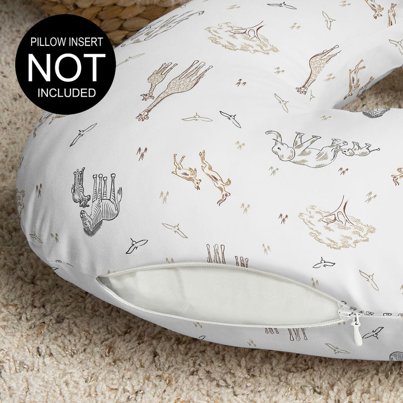 Serengeti Animals Collection Nursing Breastfeeding Pillow Cover