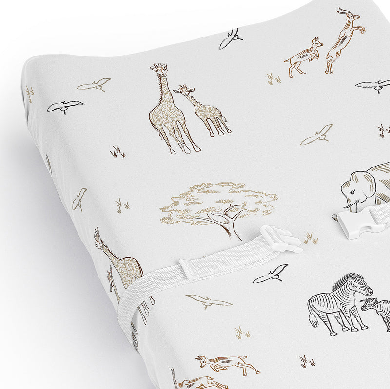 Serengeti Animals Collection Changing Pad Cover Sheet