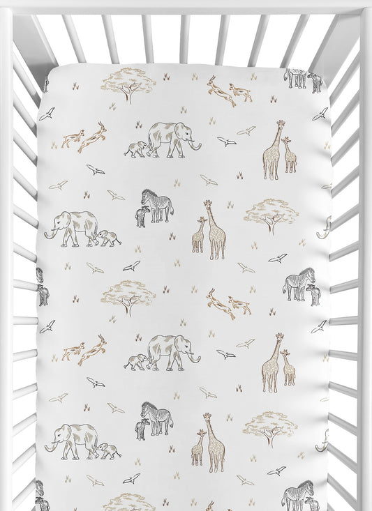 Serengeti Animals Collection 2 Pack Crib Sheets