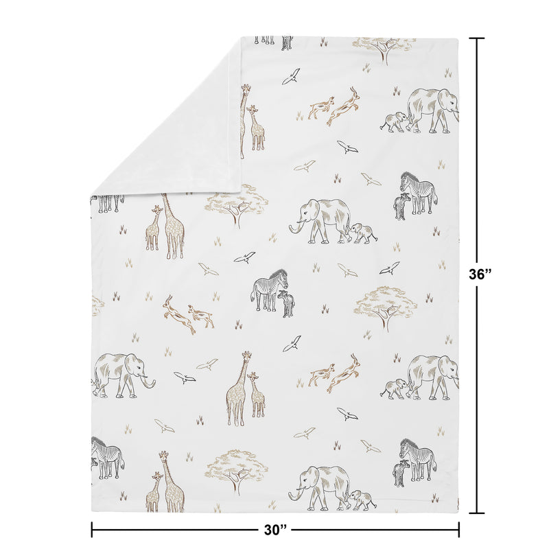 Serengeti Animals Collection Baby Blanket