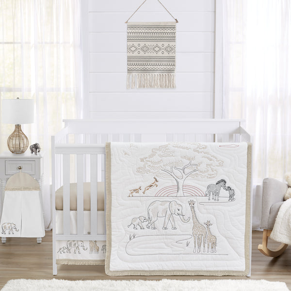 Serengeti Animals Collection 4 Piece Crib Bedding