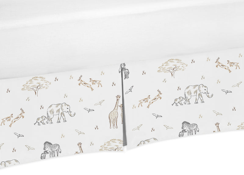 Serengeti Animals Collection Crib Bed Skirt