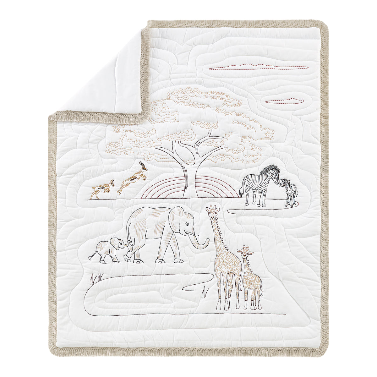 Serengeti Animals Collection Sweet Jojo Designs 6 Piece Crib Bedding + BreathableBaby Breathable Mesh Liner