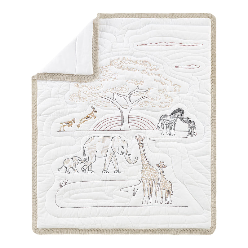 Serengeti Animals Collection Sweet Jojo Designs 6 Piece Crib Bedding + BreathableBaby Breathable Mesh Liner