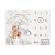 Serengeti Animals Collection Monthly Milestone Baby Blanket