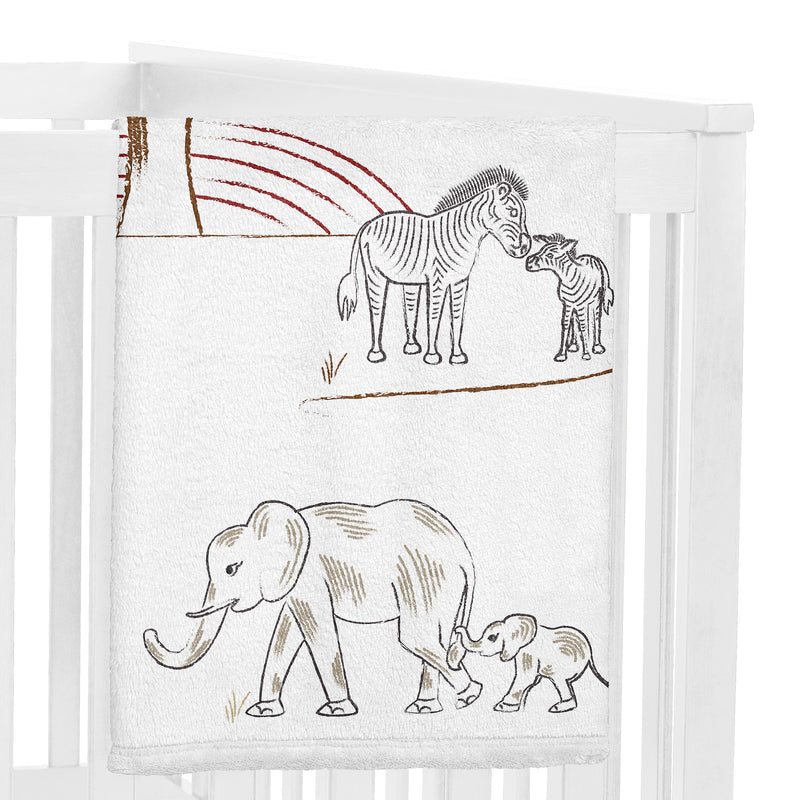 Serengeti Animals Collection Monthly Milestone Baby Blanket