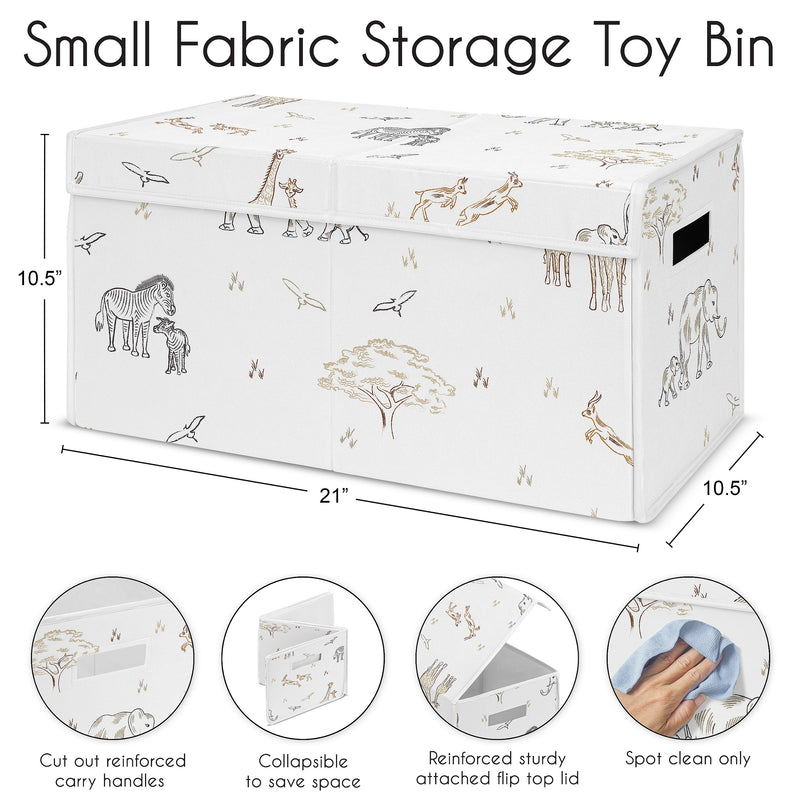 Serengeti Animals Collection Fabric Toy Bin Storage