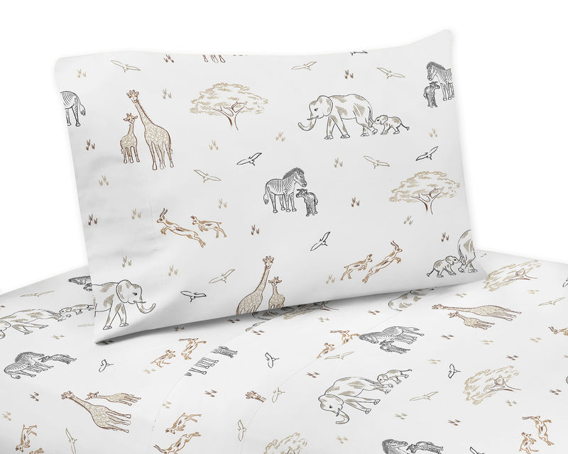 Serengeti Animals Collection Twin Sheet Set