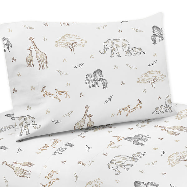 Serengeti Animals Collection Twin Sheet Set