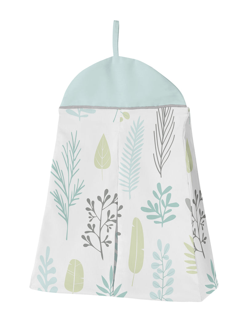 Sloth Aqua And Grey Collection 4 Piece Bumperless Crib Bedding