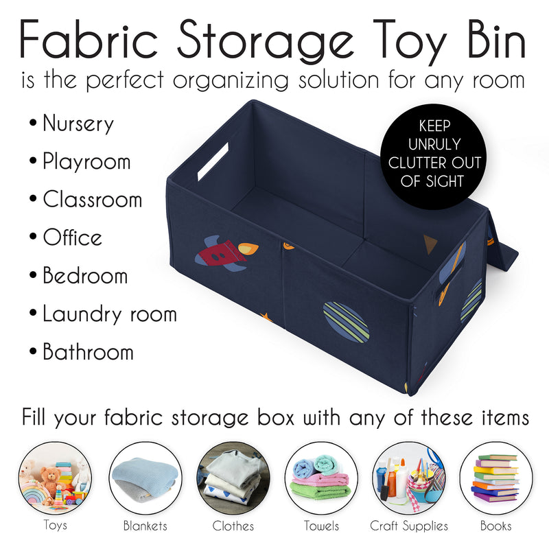 Space Galaxy Collection Fabric Toy Bin Storage