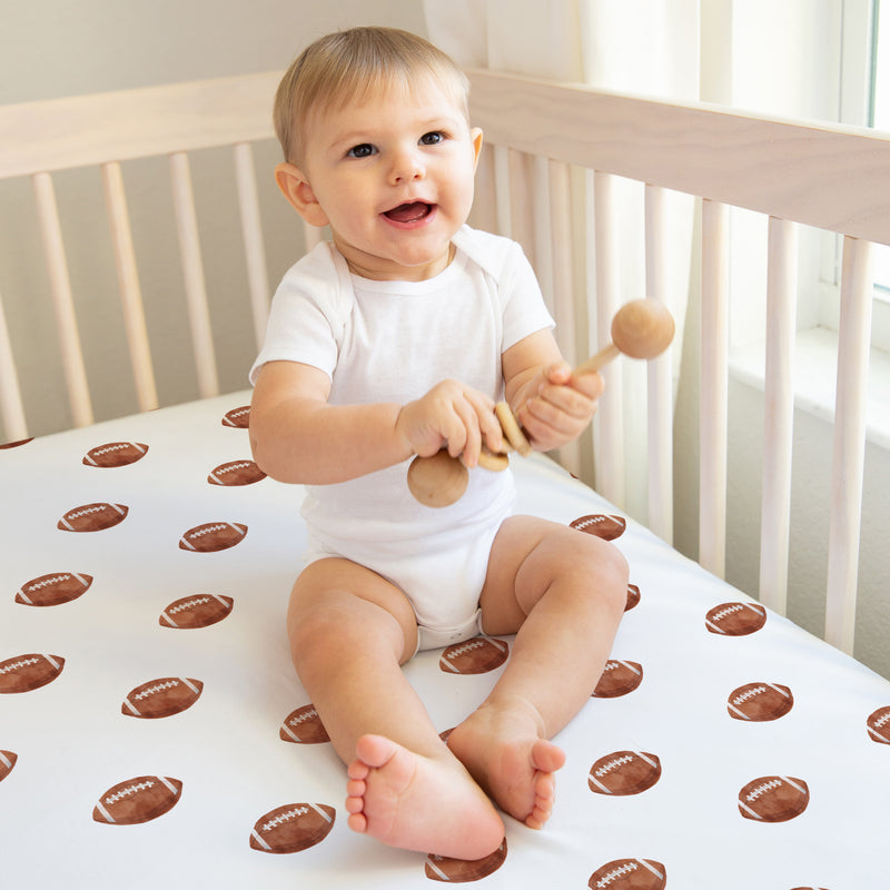 Watercolor Sports Theme Collection 3 Pack Crib Sheets