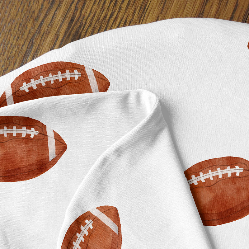 Watercolor Sports Theme Collection Nursing Breastfeeding Pillow Cover - Football Print