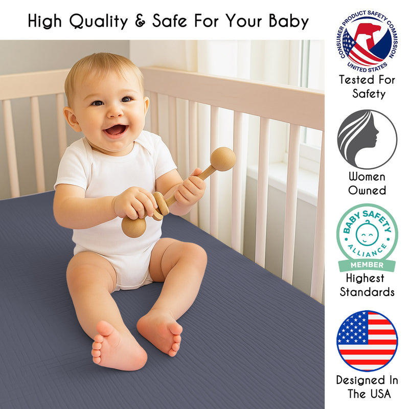 Watercolor Sports Theme  100% Cotton Muslin 2 Pack Crib Sheets