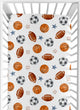 Watercolor Sports Theme Collection Crib Sheet