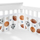 Watercolor Sports Theme Collection Sweet Jojo Designs + BreathableBaby Breathable Mesh Crib Liner