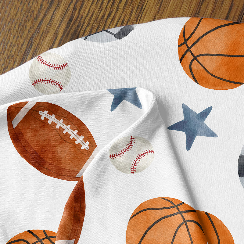 Watercolor Sports Theme Collection Nursing Breastfeeding Pillow Cover
