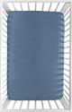 Watercolor Sports Themed Collection Mini Crib Sheet - Solid Slate Blue