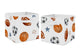 Watercolor Sports Theme Foldable Fabric Storage Bins