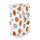 Watercolor Sports Theme Laundry Hamper with Handles