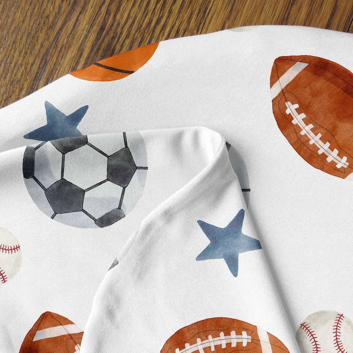 Watercolor Sports Theme Baby Cocoon and Beanie Hat - 2 Piece Set