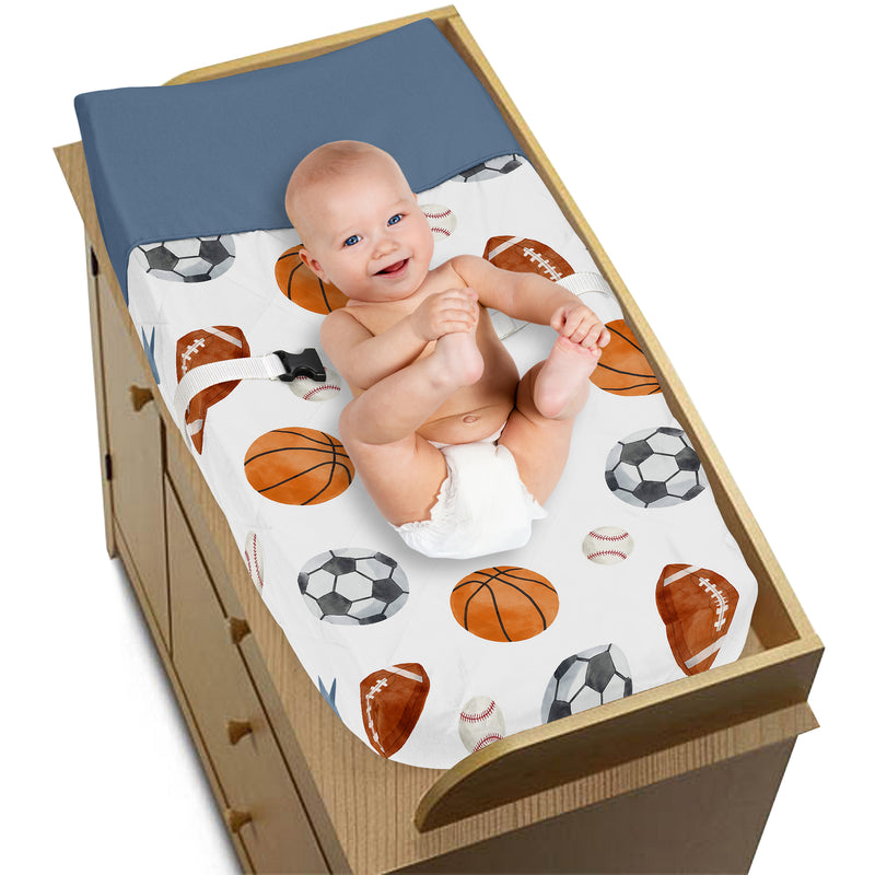 Watercolor Sports Theme Collection Changing Pad Cover